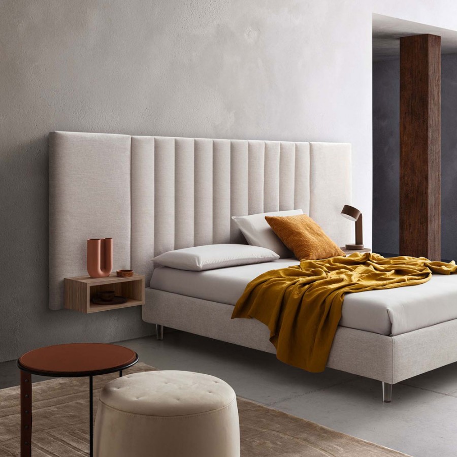 Pat matrimonial cu tapiterie Le Comfort, Tile